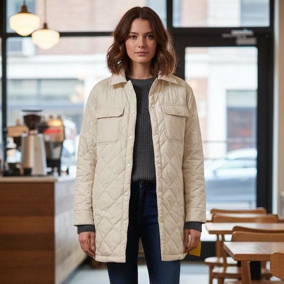 Tilley Jackets & Blazers - Tilley Women's Quilted Lightweight Relaxed Fit Cream Jacket NWT Size Small